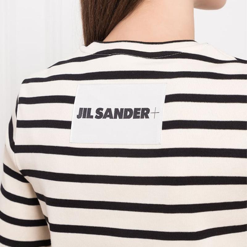 JIL SANDER ジルサンダー ボーダー Tシャツ J40GC0111 J46497 黒 JIL SANDER ジルサンダー ボーダー Tシャツ J40GC0111 J46497 黒