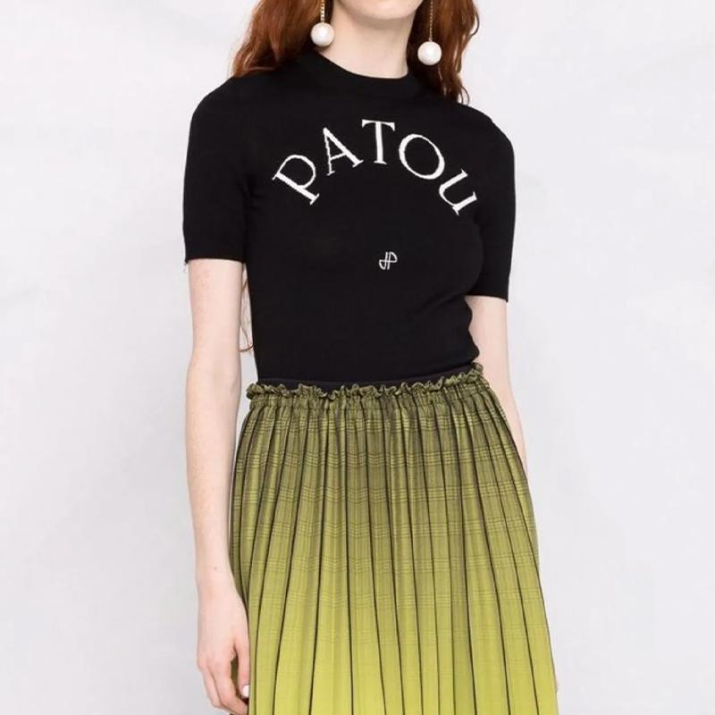 PATOU パトゥ サマーニット コットンブレンド ジャカードニット PATOU パトゥ サマーニット コットンブレンド ジャカードニット