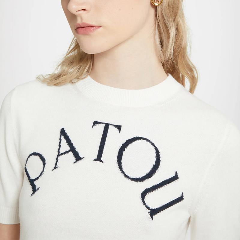 PATOU パトゥ サマーニット コットンブレンド ジャカードニット PATOU パトゥ サマーニット コットンブレンド ジャカードニット