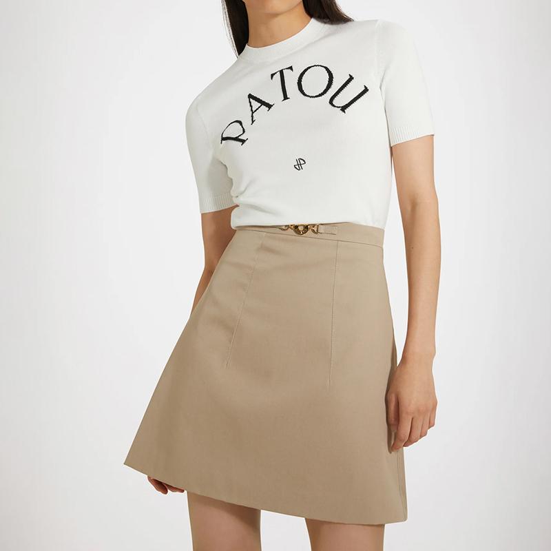 PATOU パトゥ サマーニット コットンブレンド ジャカードニット PATOU パトゥ サマーニット コットンブレンド ジャカードニット