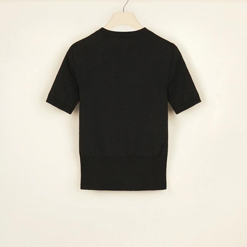 新品　パトゥ　エコフレンドリー　ジャカードニットトップ　S 黒　Tシャツ 楽天市場】PATOU パトゥ エコフレンドリーコットンブレンドジャ