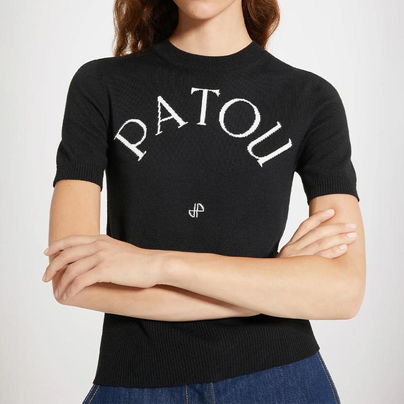 PATOU パトゥ サマーニット コットンブレンド ジャカードニット PATOU パトゥ サマーニット コットンブレンド ジャカードニット