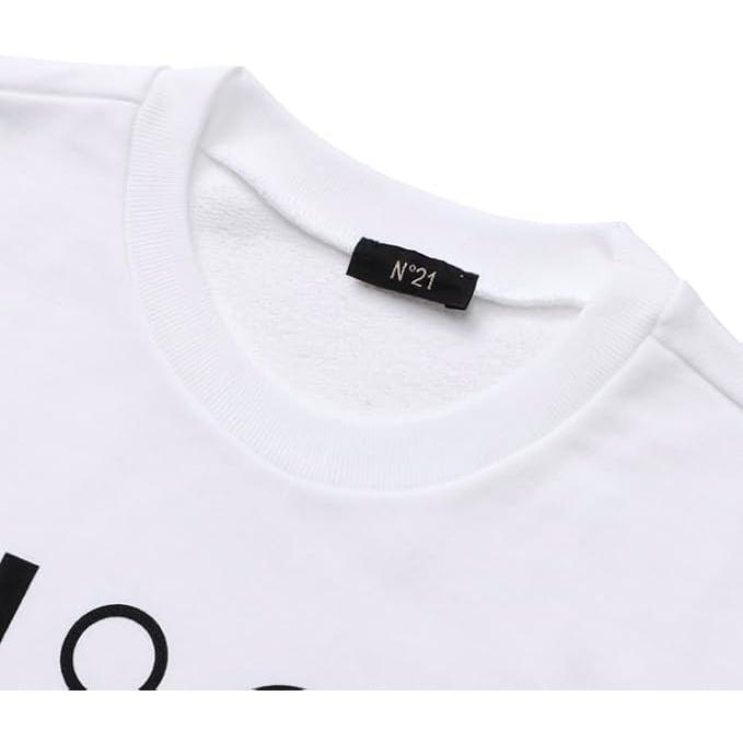 【並行輸入品】大人も着用可能 ヌメロヴェントゥーノ N°21 スウェット シャツ KIDS キッズ LOGO SWEAT SHIRT ブラック ホワイト N21588 N0154 0N900 N21S164U_8