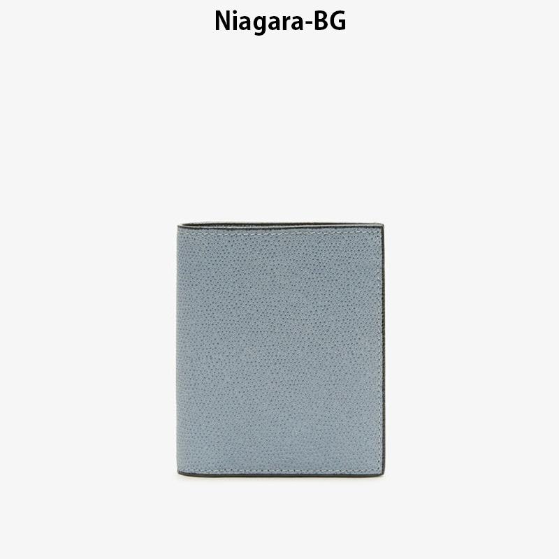VALEXTRA ヴァレクストラ 小銭入れ付き コンパクト二つ折り ウォレット レディース 財布 3カード SGNL0006028 ブランド ブラック ホワイト ピンク ブルーグレーの画像