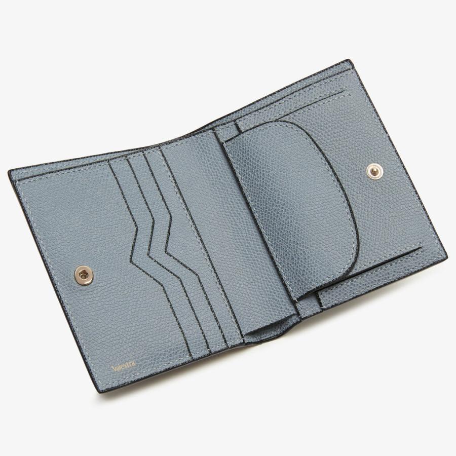 VALEXTRA ヴァレクストラ 小銭入れ付き コンパクト二つ折り ウォレット レディース 財布 3カード SGNL0006028 ブランド ブラック ホワイト ピンク ブルーグレーの画像