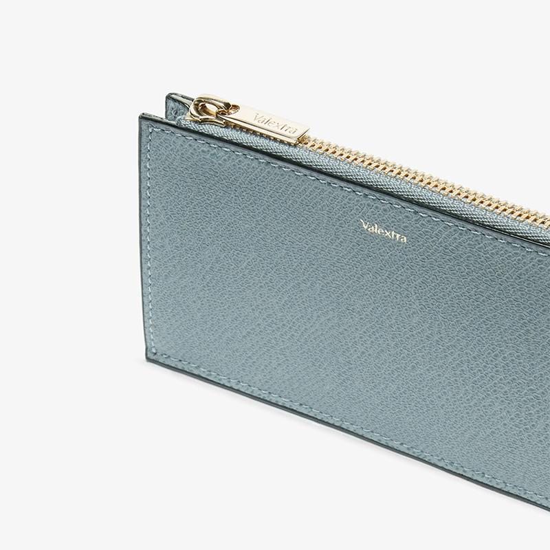 VALEXTRA ヴァレクストラ ジッパー付き フラグメントケース 黒 ピンク グレー ウォレット 小銭入れ付 カード入れ SGNL0009028LOCCP99 ブランド プレゼントの画像