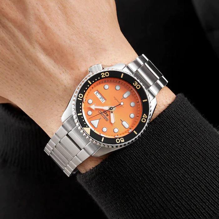 【純正BOX付属】 SEIKO セイコー5 メンズ 腕時計 SRPD59K1 SEIKO5 自動巻きオートマチック オレンジ(国内品番 SBSA009)の画像