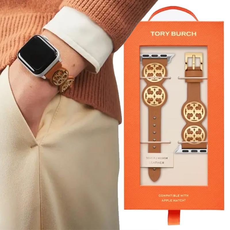 トリーバーチ TORY BURCH アップルウォッチ ベルト レディス バンド (3) TBS0070 レザー38 40 41 mm ブラウン ネイビー ゴールド ホワイト ブラック ブランド｜colemo｜02