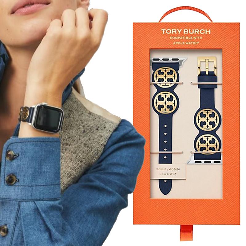 トリーバーチ TORY BURCH アップルウォッチ ベルト レディス バンド (3) TBS0070 レザー38 40 41 mm ブラウン ネイビー ゴールド ホワイト ブラック ブランド｜colemo｜04