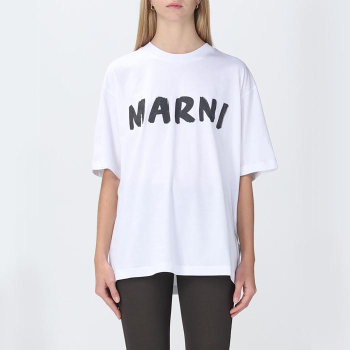 MARNI マルニ ロゴ入り オーガニックコットン Tシャツ MARNI マルニ ロゴ入り オーガニックコットン Tシャツ
