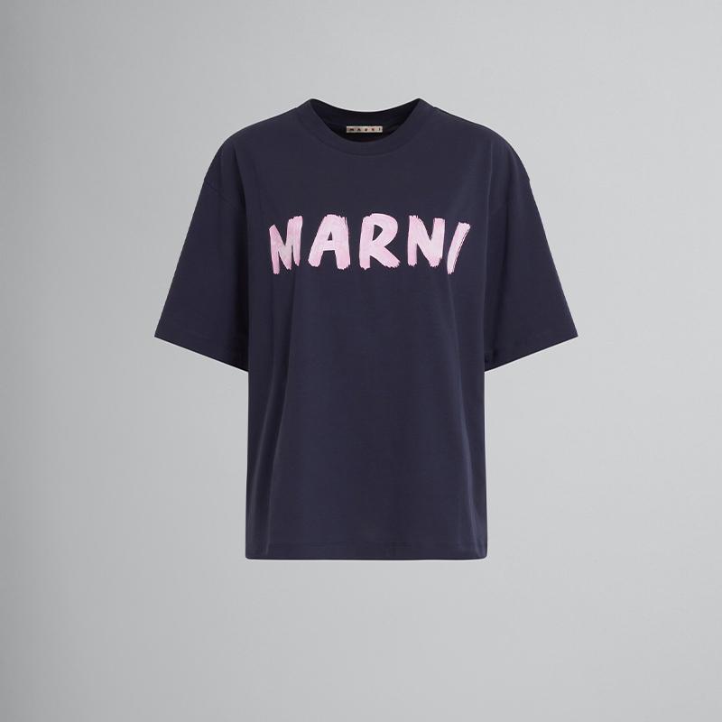 MARNI マルニ ロゴ入り オーガニックコットン Tシャツ MARNI マルニ ロゴ入り オーガニックコットン Tシャツ
