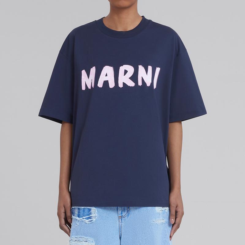 MARNI マルニ ロゴ入り オーガニックコットン Tシャツ MARNI マルニ ロゴ入り オーガニックコットン Tシャツ