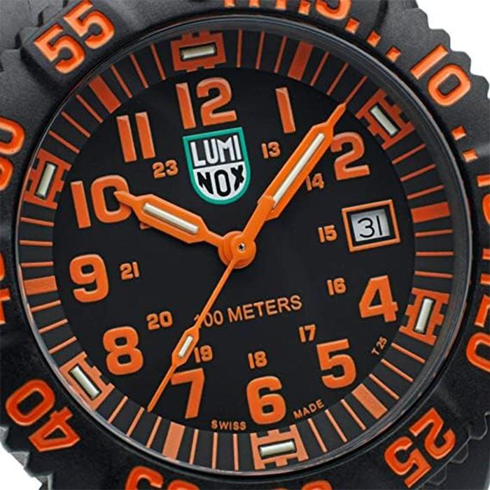 ルミノックス LUMINOX 時計 限定 G Sea Lion X2.2059 オレンジ 44mm グリーンロゴ メンズ 腕時計 ミリタリー 日本未発売モデル｜colemo｜05