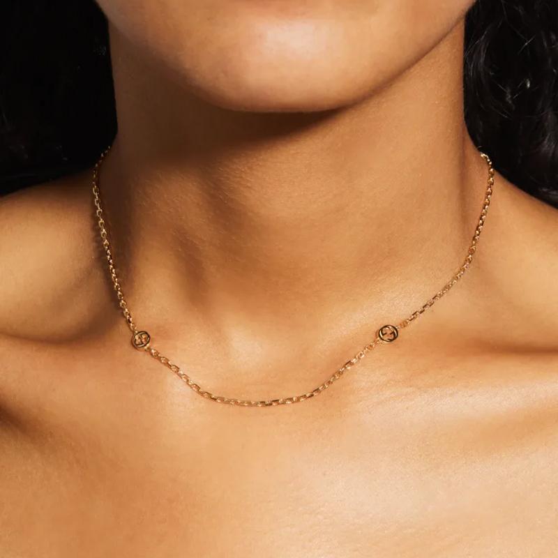 【〜6/6まで出品】 GUCCI グッチ インターロッキングG 18K イエローゴールド ネックレス YBB629901001 / 629901 J8500 8000 ユニセックス 誕生日 記念日 お祝い プレゼント 【GM3510325868】(123120円)