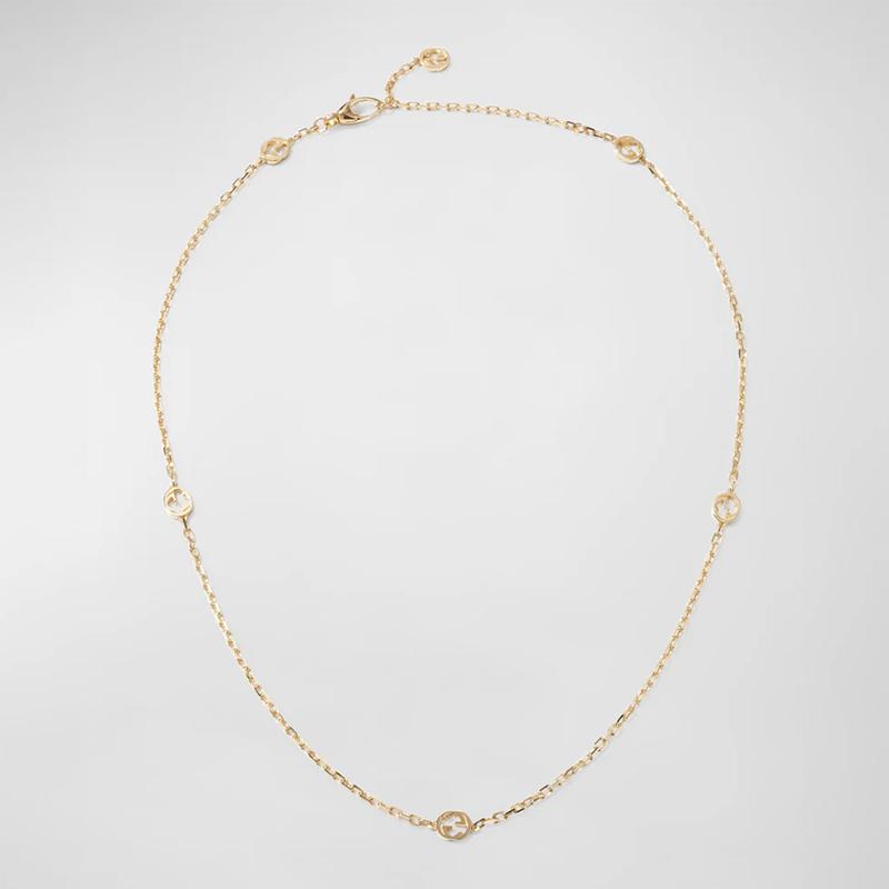【〜6/6まで出品】 GUCCI グッチ インターロッキングG 18K イエローゴールド ネックレス YBB629901001 / 629901 J8500 8000 ユニセックス 誕生日 記念日 お祝い プレゼント 【GM3510325868】(123120円)