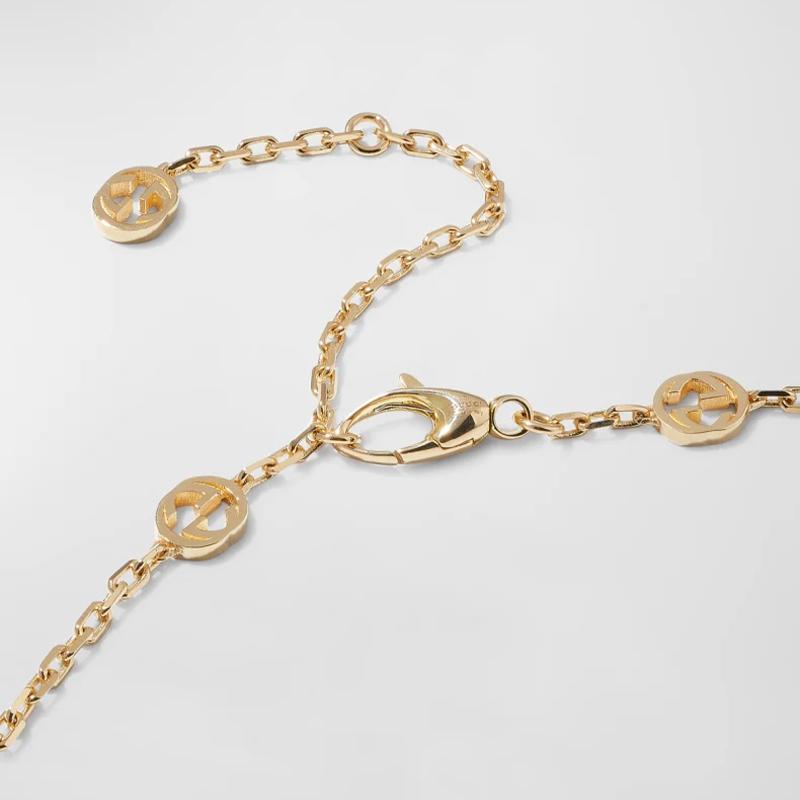 【〜6/6まで出品】 GUCCI グッチ インターロッキングG 18K イエローゴールド ネックレス YBB629901001 / 629901 J8500 8000 ユニセックス 誕生日 記念日 お祝い プレゼント 【GM3510325868】(123120円)