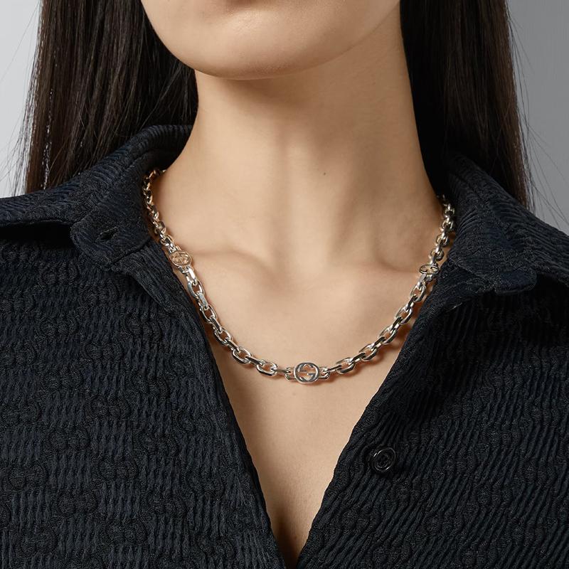 GUCCI グッチ インターロッキング チェーンネックレス 759703 GUCCI グッチ インターロッキング チェーンネックレス 759703