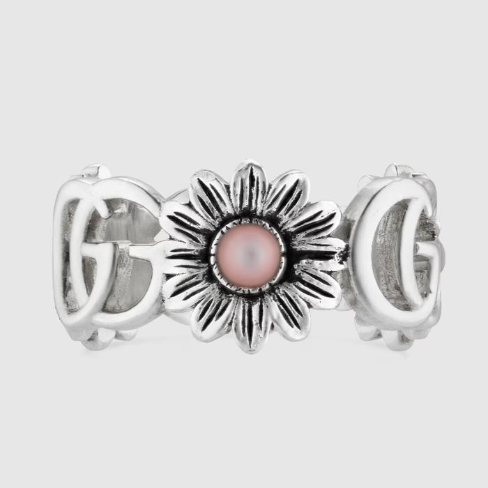 GUCCI グッチ フラワーモチーフ リング レディス シルバー GUCCI グッチ フラワーモチーフ リング レディス シルバー