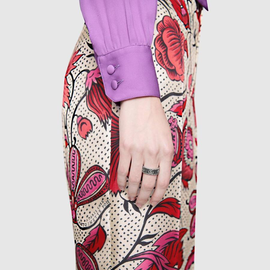 GUCCI グッチ ダブルG シルバー リング ストライプ YBC551899001