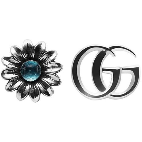 GUCCI グッチ ダブルG フラワー 両耳 ピアス シルバー アクセサリー レディス YBD527344001 / 527344 I5569 8183 プレゼント｜colemo｜02