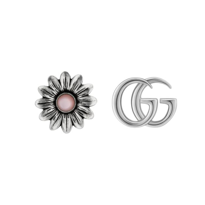 GUCCI グッチ ダブルG フラワー 両耳 ピアス シルバー アクセサリー レディス YBD527344001 / 527344 I5569 8183 プレゼント｜colemo｜07