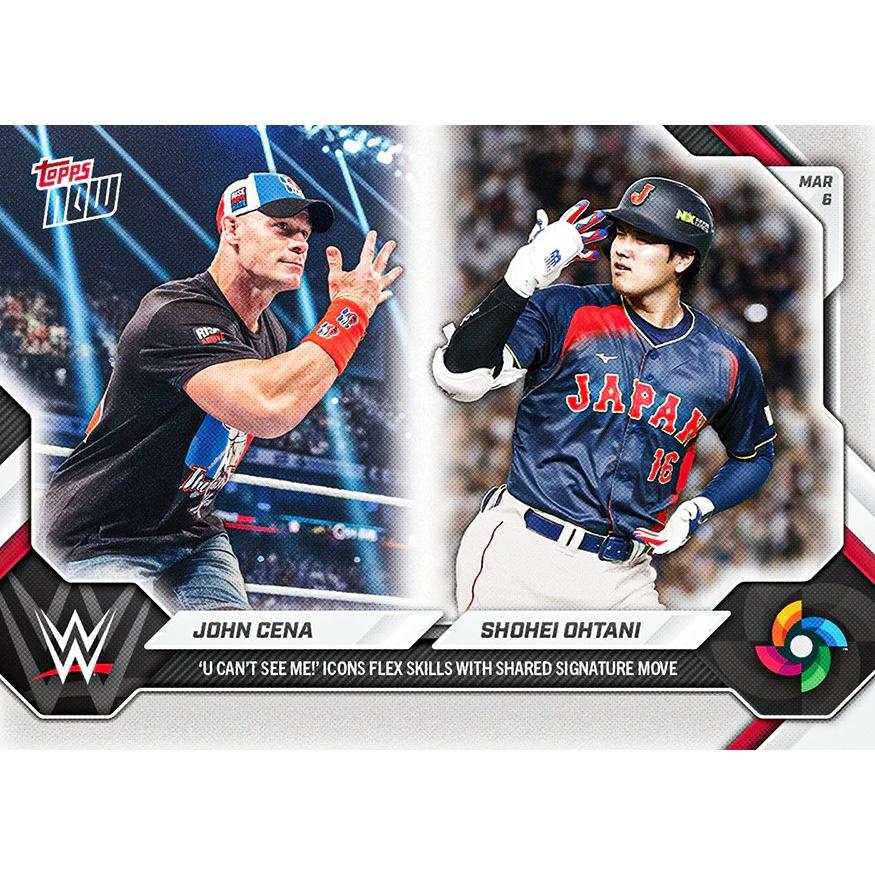 【新品未開封】Topps NOW ワールドシリーズ優勝記念大谷翔平 2セット 大谷翔平/John Cena 2026 Topps Now U can't See Me! Icons Flex