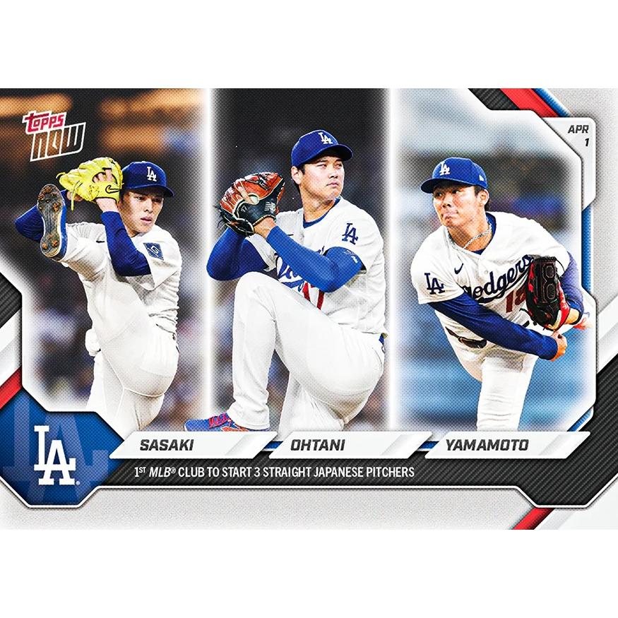 大谷翔平/山本由伸/佐々木朗希 2026 Topps Now 1st MLB Club to Start