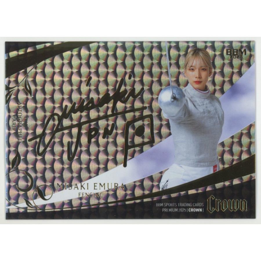 江村美咲/フェンシング 2025 BBM CROWN FOIL AUTOGRAPH 金箔サイン