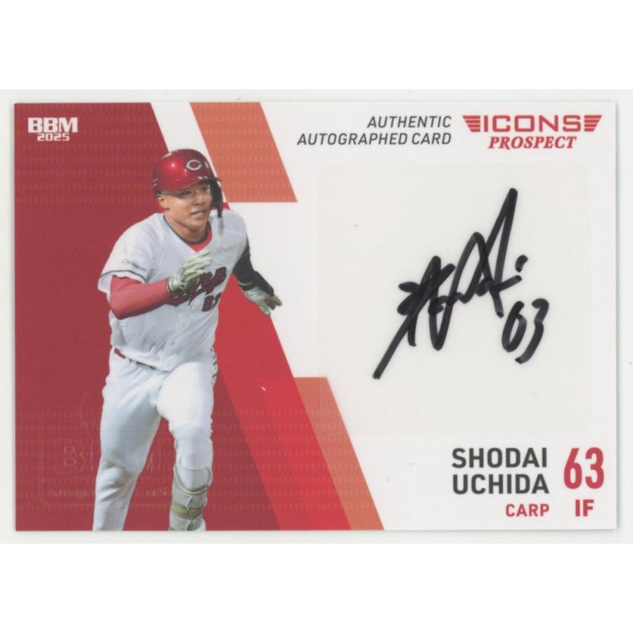 内田湘大/広島 2025 BBM Icons Prospect 直筆サインカード 24/30