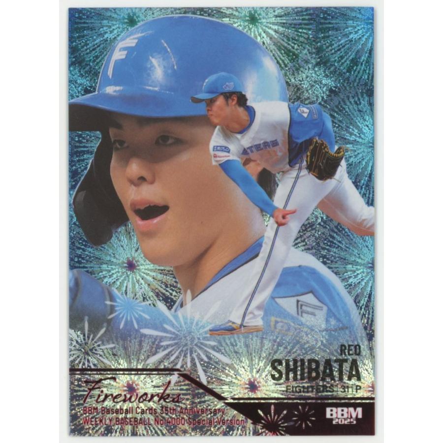 柴田獅子/日本ハム 2025 BBM35周年&週刊ベースボール4000号記念 赤箔版