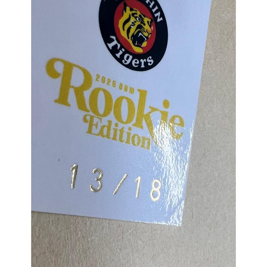 13/18!! 伊原陵人/阪神 2025 BBM ルーキーエディション 赤箔サイン 