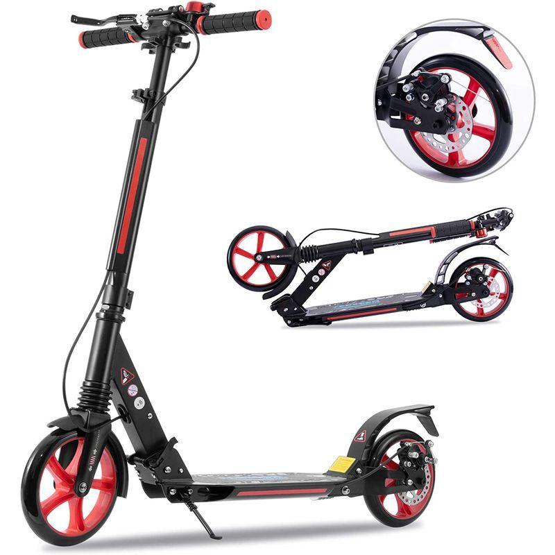 は自分にプチご褒美を キックスクーター ディスクブレーキバージョン キックボード Tenboom 大人 ベ ハンドルブレーキ付きデュアルサスペンション 兼用 子供 キックスクーター qhema Com