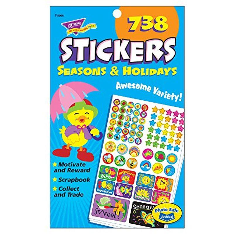 トレンド ごほうびシール 季節 バラエティセット 738片 Trend Sticker Pad Seasons & Holidays T5