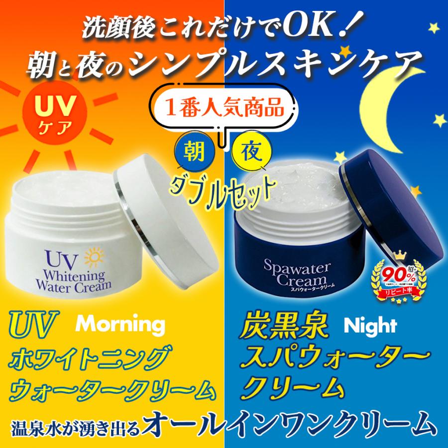 オールインワン ウォータークリーム 化粧品 80g ×3 個温泉 ５０代 40代 60代 不動化学 スパウォーター しっとりケアセット 爆買_1