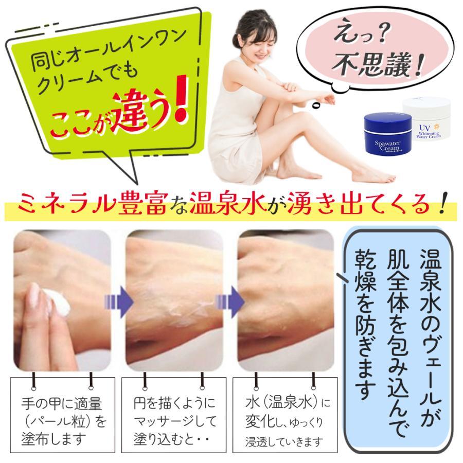 オールインワン ウォータークリーム 化粧品 80g ×3 個温泉 ５０代 40代 60代 不動化学 スパウォーター しっとりケアセット 爆買_2
