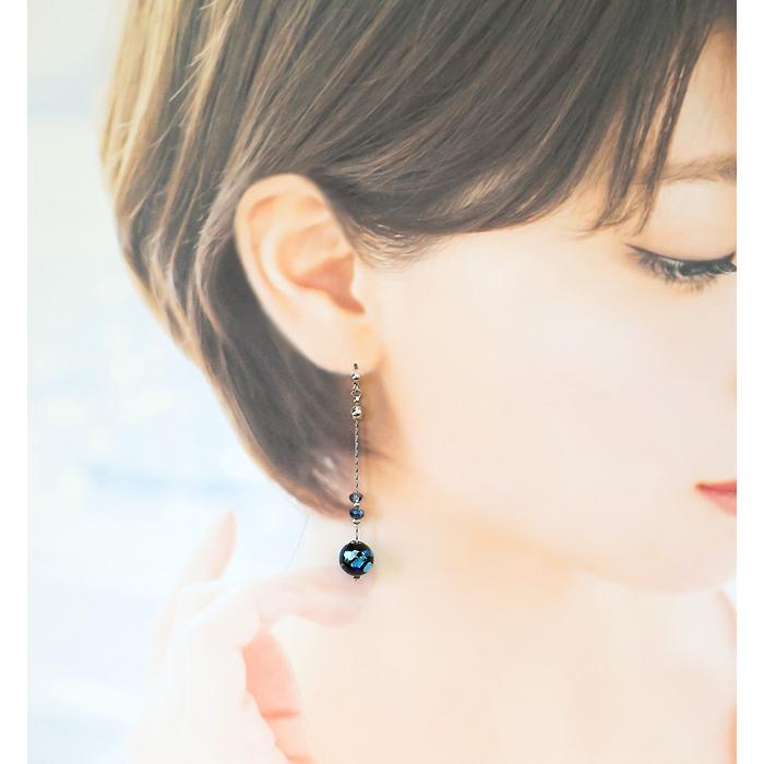 ピアス イヤリング イアリング レディース 蛍石 ホタル石 ホタルガラス チェーン ロング おしゃれ 人気 40代 50代 揺れる ネジ式 当店オリジナル ハンドメイド |  | 03