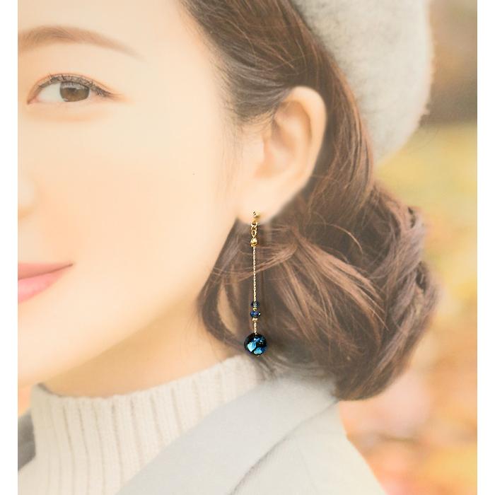 ピアス イヤリング イアリング レディース 蛍石 ホタル石 ホタルガラス チェーン ロング おしゃれ 人気 40代 50代 揺れる ネジ式 当店オリジナル ハンドメイド |  | 04