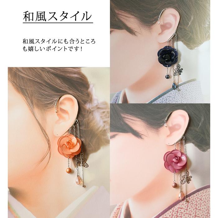 イヤーフック レディース 当店オリジナル 片耳用 商品1点販売 両耳使用可 お花 おしゃれ アクセサリー シンプル 彼女 妻 嫁 母 女性 誕生日人気 |  | 18