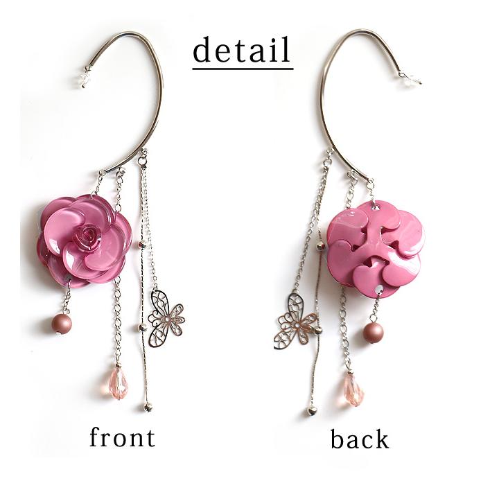 イヤーフック レディース 当店オリジナル 片耳用 商品1点販売 両耳使用可 お花 おしゃれ アクセサリー シンプル 彼女 妻 嫁 母 女性 誕生日人気 |  | 03