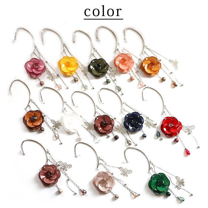イヤーフック レディース 当店オリジナル 片耳用 商品1点販売 両耳使用可 お花 おしゃれ アクセサリー シンプル 彼女 妻 嫁 母 女性 誕生日人気 |  | 04