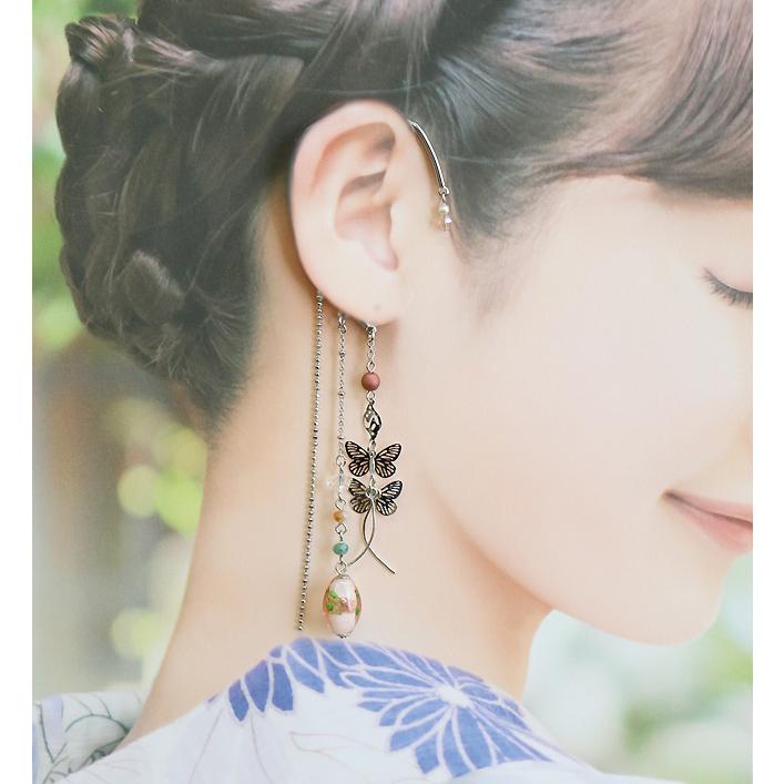 イヤーフック レディース 当店オリジナル 片耳用 商品1点販売 両耳使用可 とんぼ玉 かわいい おしゃれ アクセサリー 彼女 妻 嫁 母 女性 誕生日人気 |  | 04