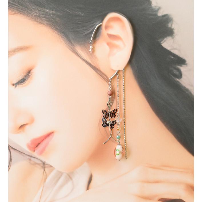 イヤーフック レディース 当店オリジナル 片耳用 商品1点販売 両耳使用可 とんぼ玉 かわいい おしゃれ アクセサリー 彼女 妻 嫁 母 女性 誕生日人気 |  | 05