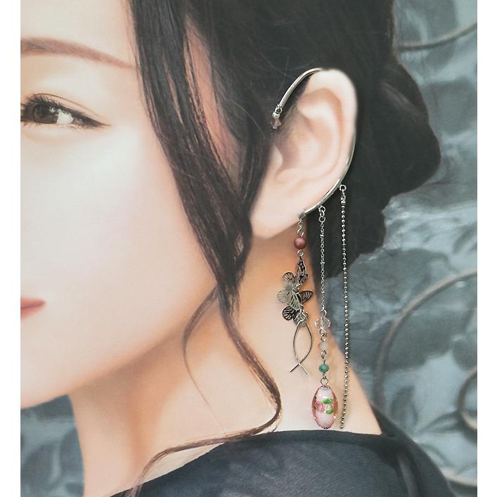 イヤーフック レディース 当店オリジナル 片耳用 商品1点販売 両耳使用可 とんぼ玉 かわいい おしゃれ アクセサリー 彼女 妻 嫁 母 女性 誕生日人気 |  | 07