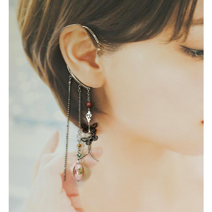 イヤーフック レディース 当店オリジナル 片耳用 商品1点販売 両耳使用可 とんぼ玉 かわいい おしゃれ アクセサリー 彼女 妻 嫁 母 女性 誕生日人気 |  | 09