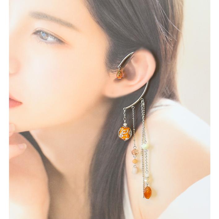 イヤーフック レディース 当店オリジナル 片耳用 商品1点販売 両耳使用可 とんぼ玉 かわいい おしゃれ アクセサリー 彼女 妻 嫁 母 女性 誕生日人気 |  | 06