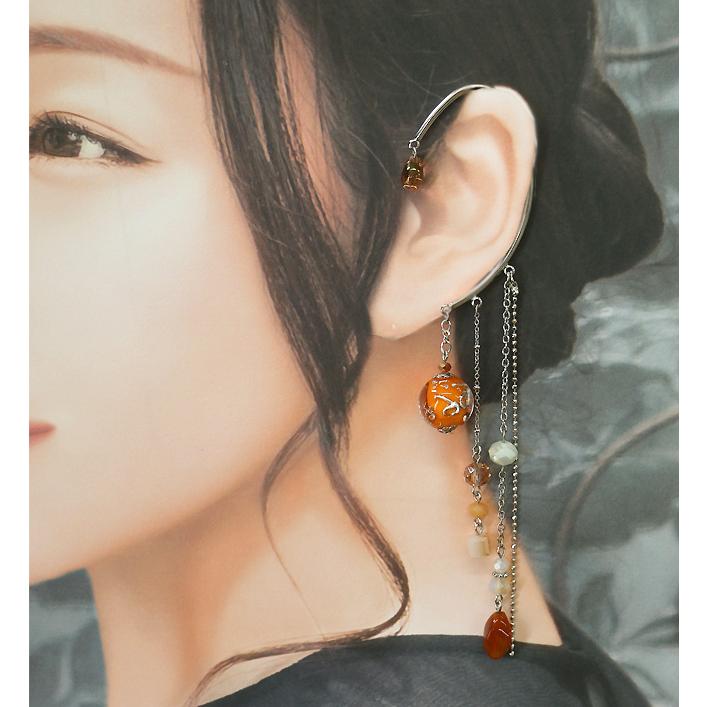 イヤーフック レディース 当店オリジナル 片耳用 商品1点販売 両耳使用可 とんぼ玉 かわいい おしゃれ アクセサリー 彼女 妻 嫁 母 女性 誕生日人気 |  | 07