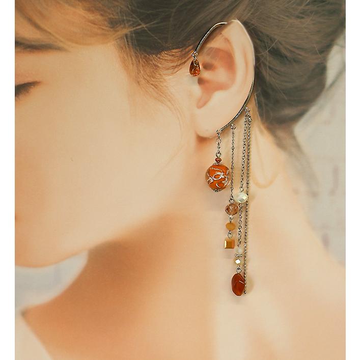 イヤーフック レディース 当店オリジナル 片耳用 商品1点販売 両耳使用可 とんぼ玉 かわいい おしゃれ アクセサリー 彼女 妻 嫁 母 女性 誕生日人気 |  | 08