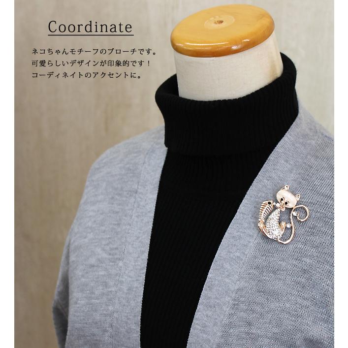 ブローチ レディース 猫 ねこ ネコ キャット 猫ちゃん アニマル