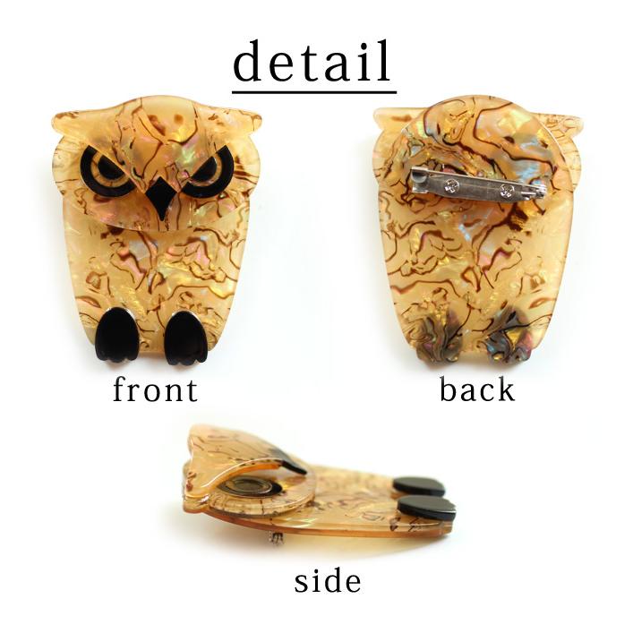 ともやす　作家ジュエリー　シルバーブローチ　フクロウブローチ　ピンブローチ ブローチ フクロウ 不苦労 縁起物ブローチ ラペルピン 結婚式 父