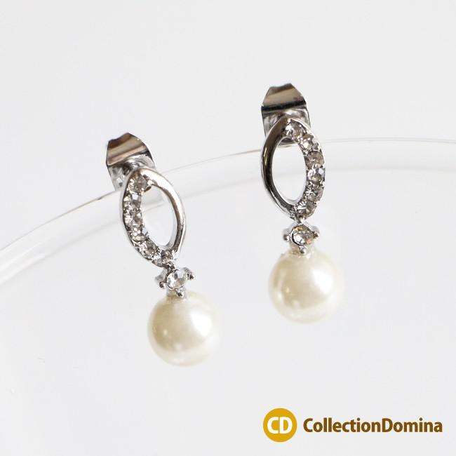 パール ラインストーン ミニピアス プチピアス チタンピアス チタンポスト シルバー レディース アクセサリー プチプラ | 